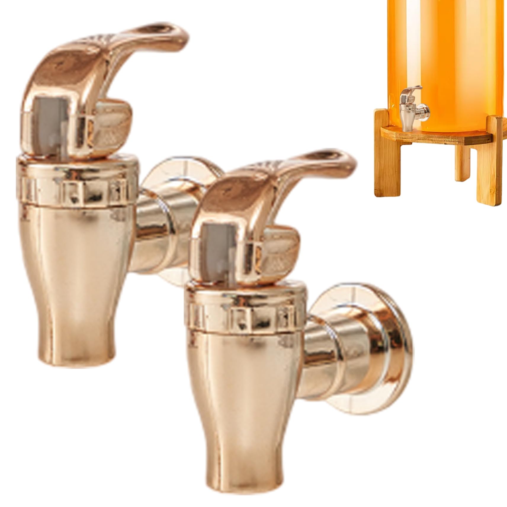2Pcs Spigot for Beverage Dispenser, Push-Type PP Water Spigot, Ideal for Dispenser, Carafe, Replacement Faucet, Barrel