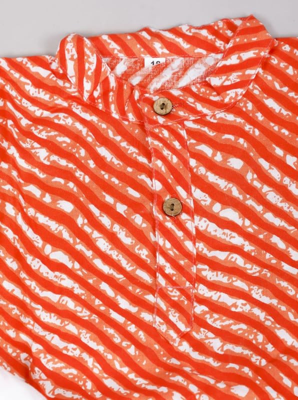 Image of Presents Stylish Festive Leheriya Print Kurta Dhoti Set for Boys /Dhoti Kurta Set For Kids