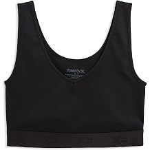 TomboyX V Neck Compression Bra, Chest Binder Alternative, Full Coverage Medium Support, Athletic Sports Bra, XS-4X