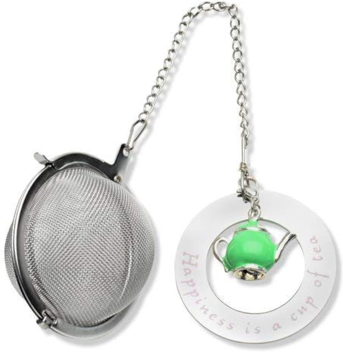 Stainless Steel Tea Infuser Tea Strainer Tea Ball with Teapot Charm for Loose Leaf Tea