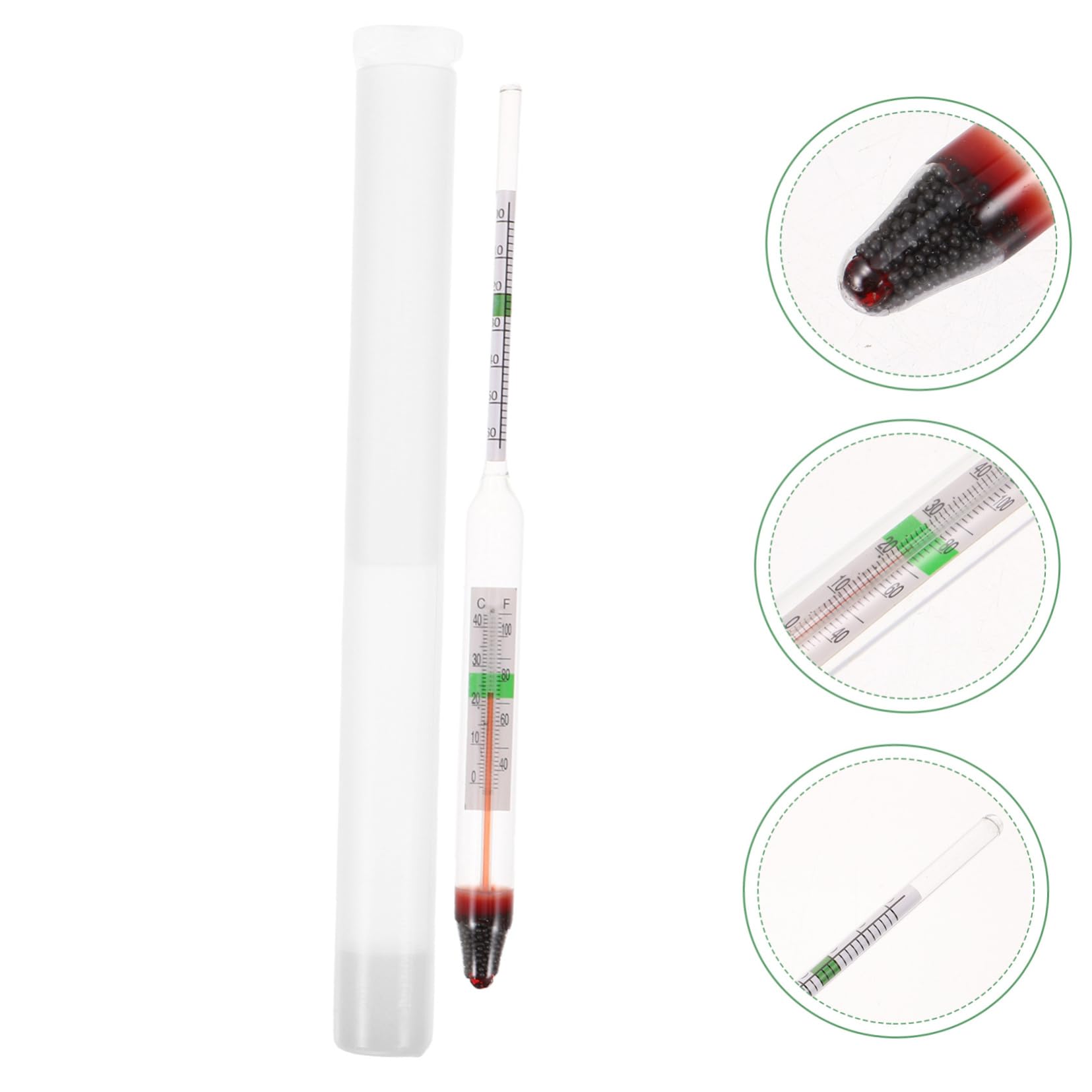 POPETPOP 4 Set di Misuratore di Densità per Acquario di Acqua Marina Idrometro per Acquario Idrometro per Acquario Marino Idrometro per Acquario Tester per Acquario Sale Plastica