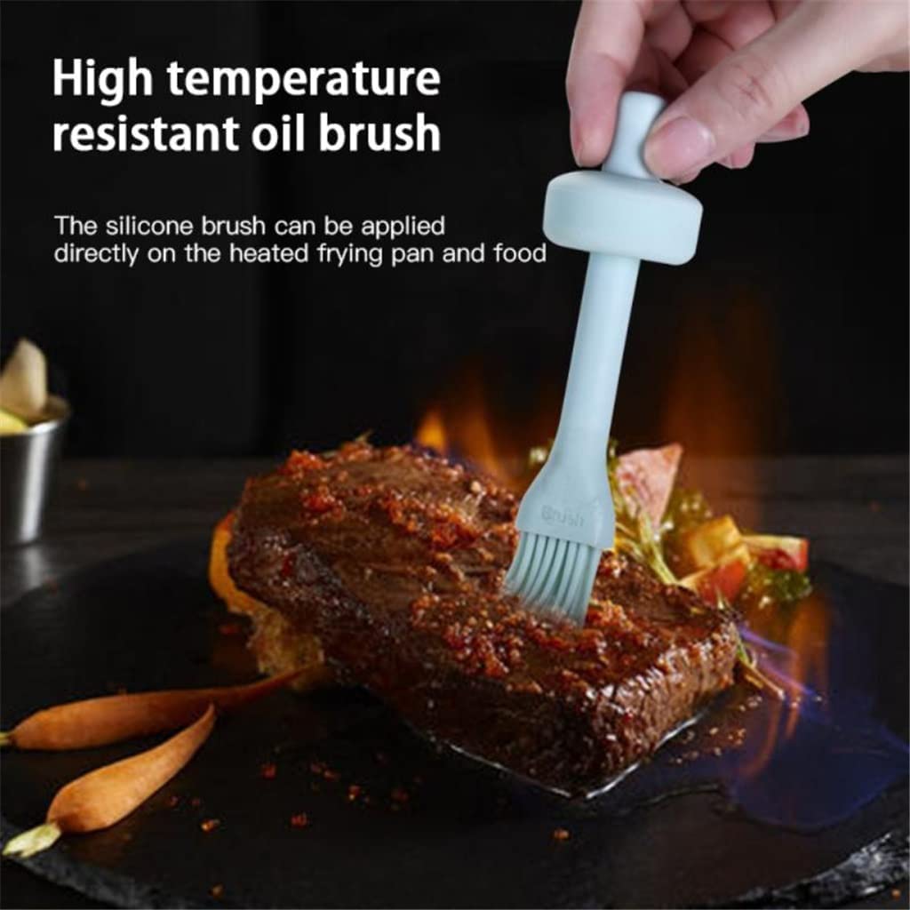 Bottiglia di olio in silicone pennello aceto lattina salsa serbatoio olio spezie pennello olio cucina barbecue ad alta temperatura spazzola accessori (colore: blu, dimensioni: 6,8 x 13,5 cm)