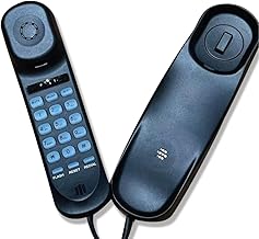 Corded House Phones Landline, Dial Pad on Base unit Home Phone, Landline Phones Last Number Redial, Wall Mountable Landline Telephone, Pause, Flash for Office, Hotel, Home, Bathroom(Black)