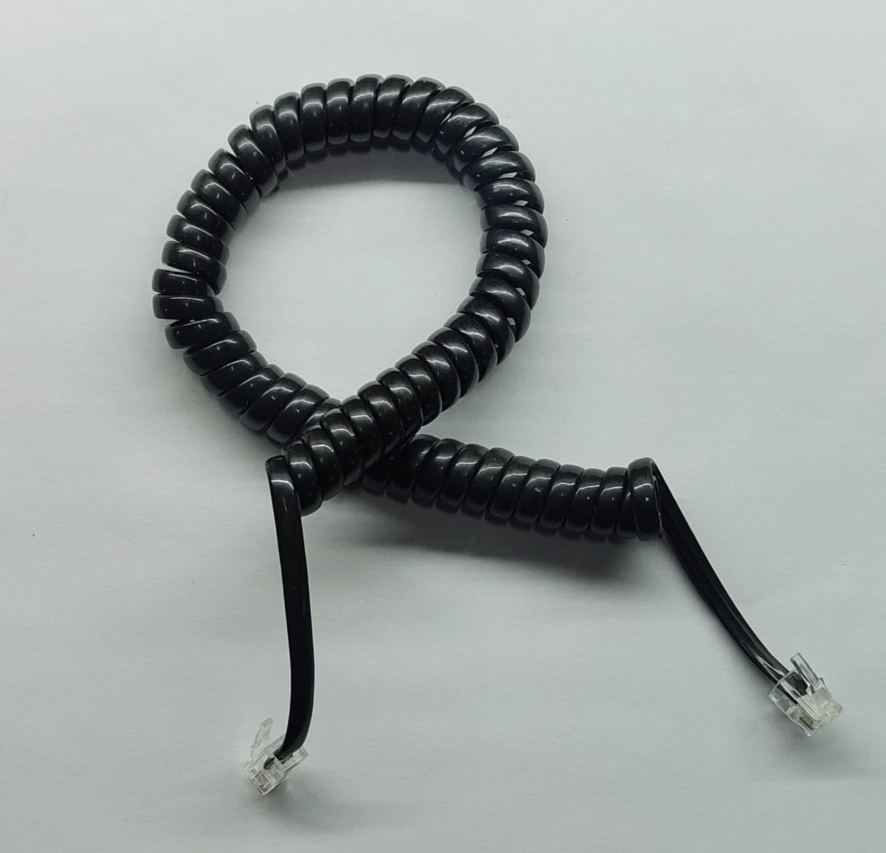 Dee Vee Telephone Cable, White/Telephone Handset Phone Receiver Cable Cord Wire (Compatible with Landline Telephones)