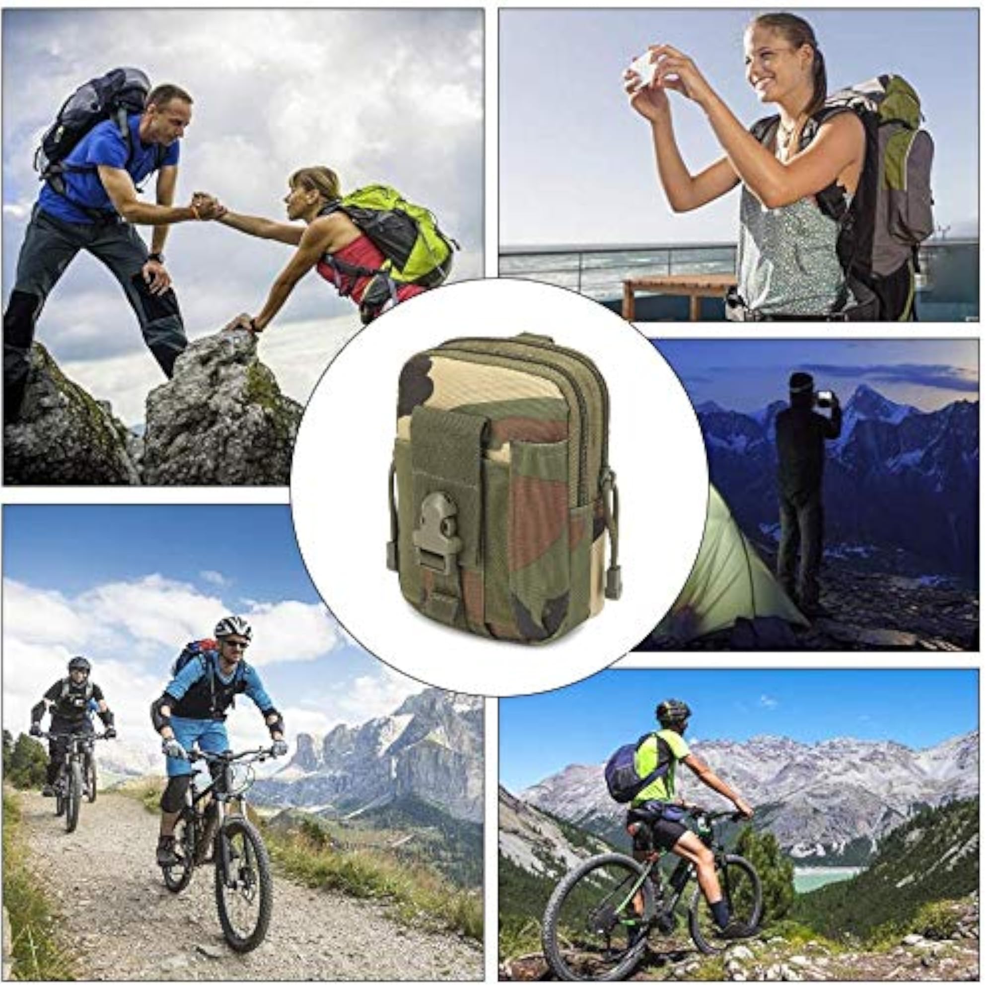 Print Gadget Travel Waste Pouch Nylon Zipper Bag