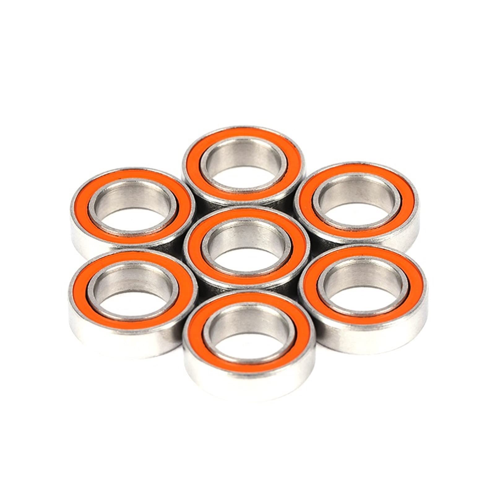 Industrial Bearings 10 Uds 2RS CB ABEC7 8x14x4mm rodamiento de bolas de cerámica híbrido de acero inoxidable sin grasa de giro rápido for Ball Bearing Skate Bearings