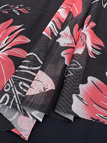 FLYILY Damen Mesh Badeanzug Zweiteilig Badeanzüge Elegantes Sportlich Tankini Set Bikini Bademode Plus Size - Image 7