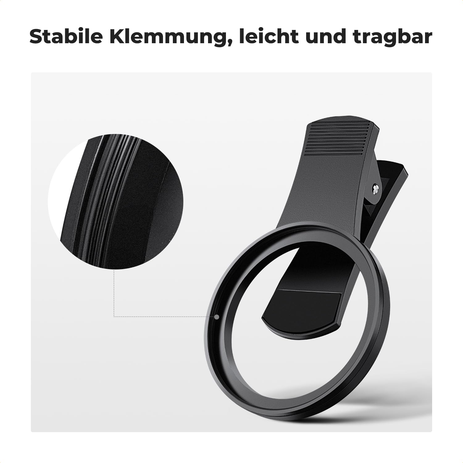 K&F Concept Universell Handykamera Objektivset, Filter für Handykamera, 52mm Varibaler ND2-ND400, nur für iPhone