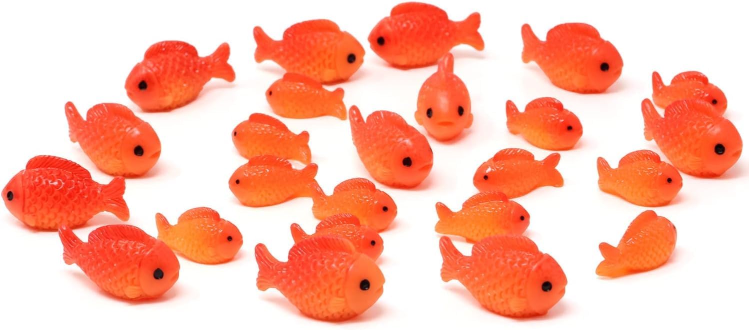 Photo inspiration: Aquatic Sticky Office Decor Goldfish Reference: Amazon Com 6Pcs Miniature Red Goldfish Figurines
