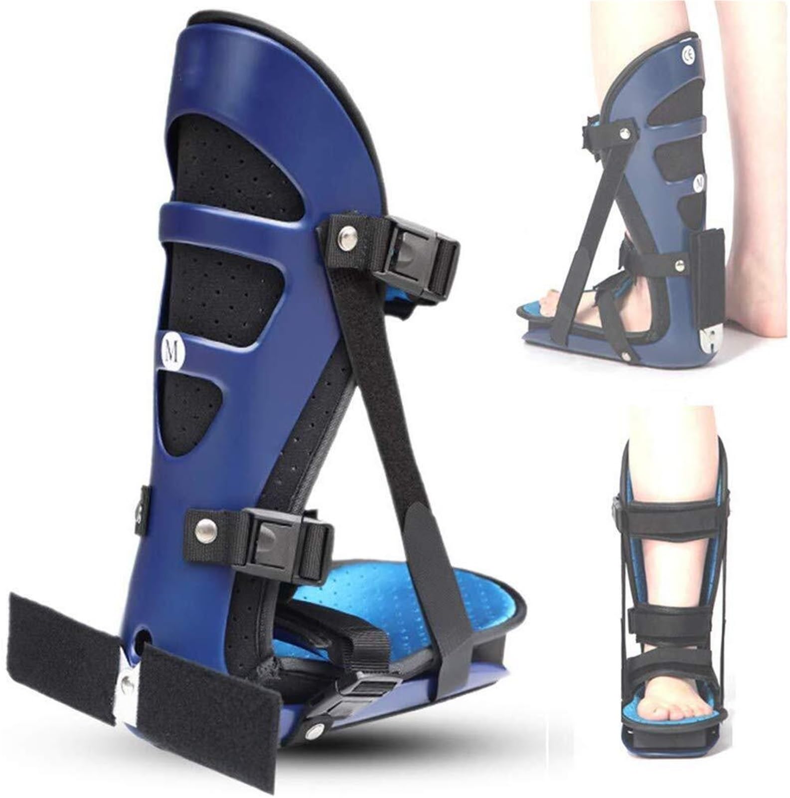 Soporte De Tobillo, Fascitis Plantar Férula Nocturna Ortesis De Caída Del Pie Transpirable Ajustable Estabilizador De Tobillo Protección Bota Andador for Esguince Tendinitis De Aquiles Y Recuperación