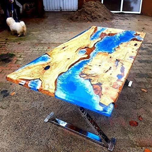 Epoxy Table Fully Customized Thick Resin River Table Top Indoor Outdoor Wooden Dining Table Top (24x12 Inch)