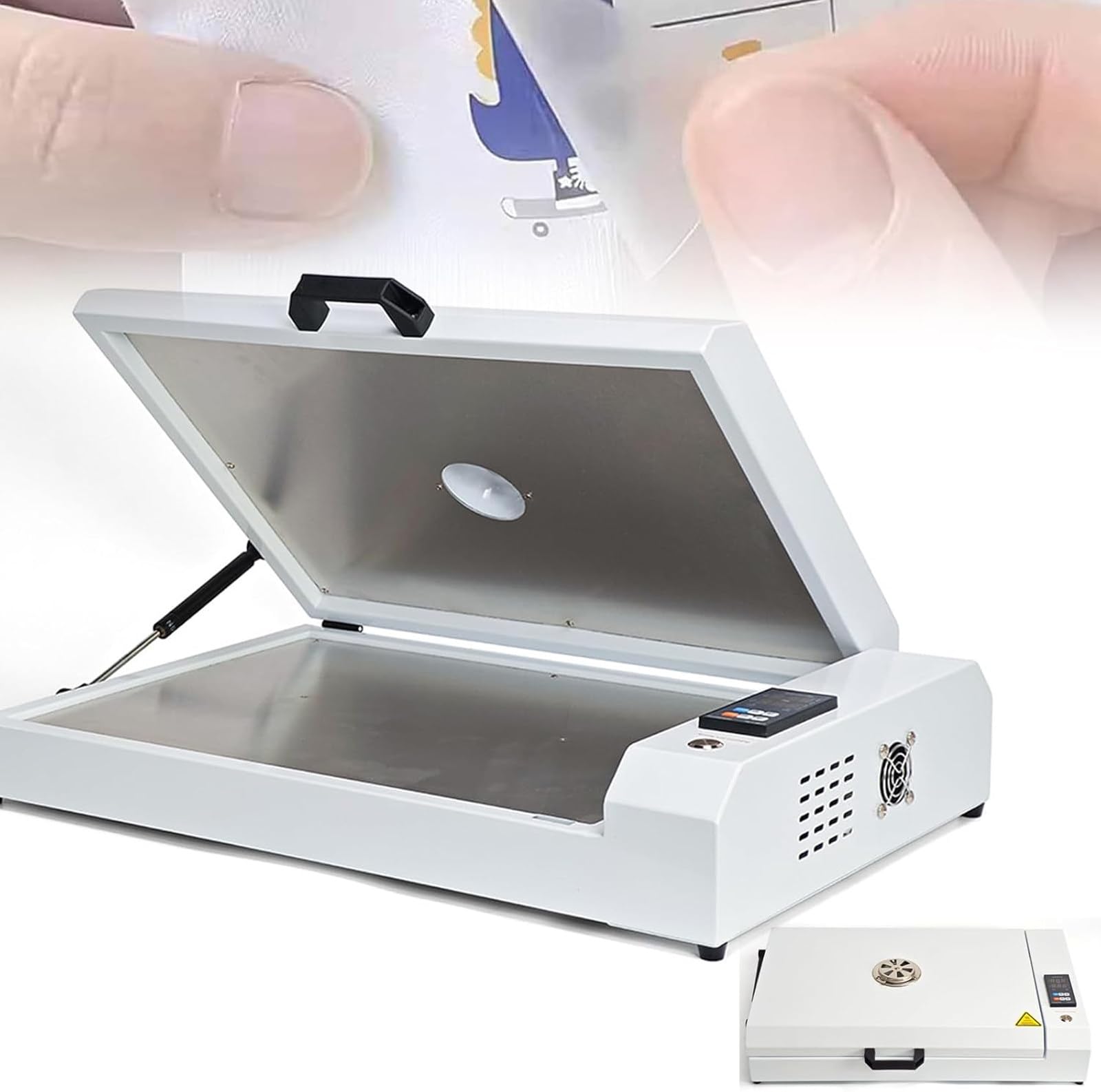 DTF-Ofen, A3/A4 DTF-Druckofen, Schnellhärtungsheizung mit LED-Digitalregler, Temperaturbereich 0 bis 140 °C, für T-Shirt- und Kappen-Transferdruck