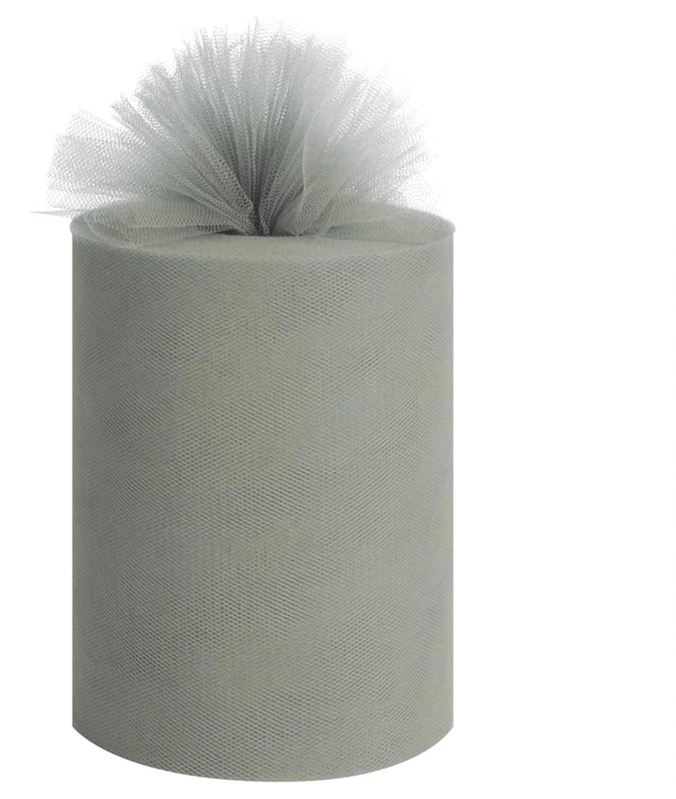 Tulle Fabric Roll White Tulle Fabric 15cm by 200 YD Spool Ribbon for DIY Wedding Decorations Craft Supplies(Color29)