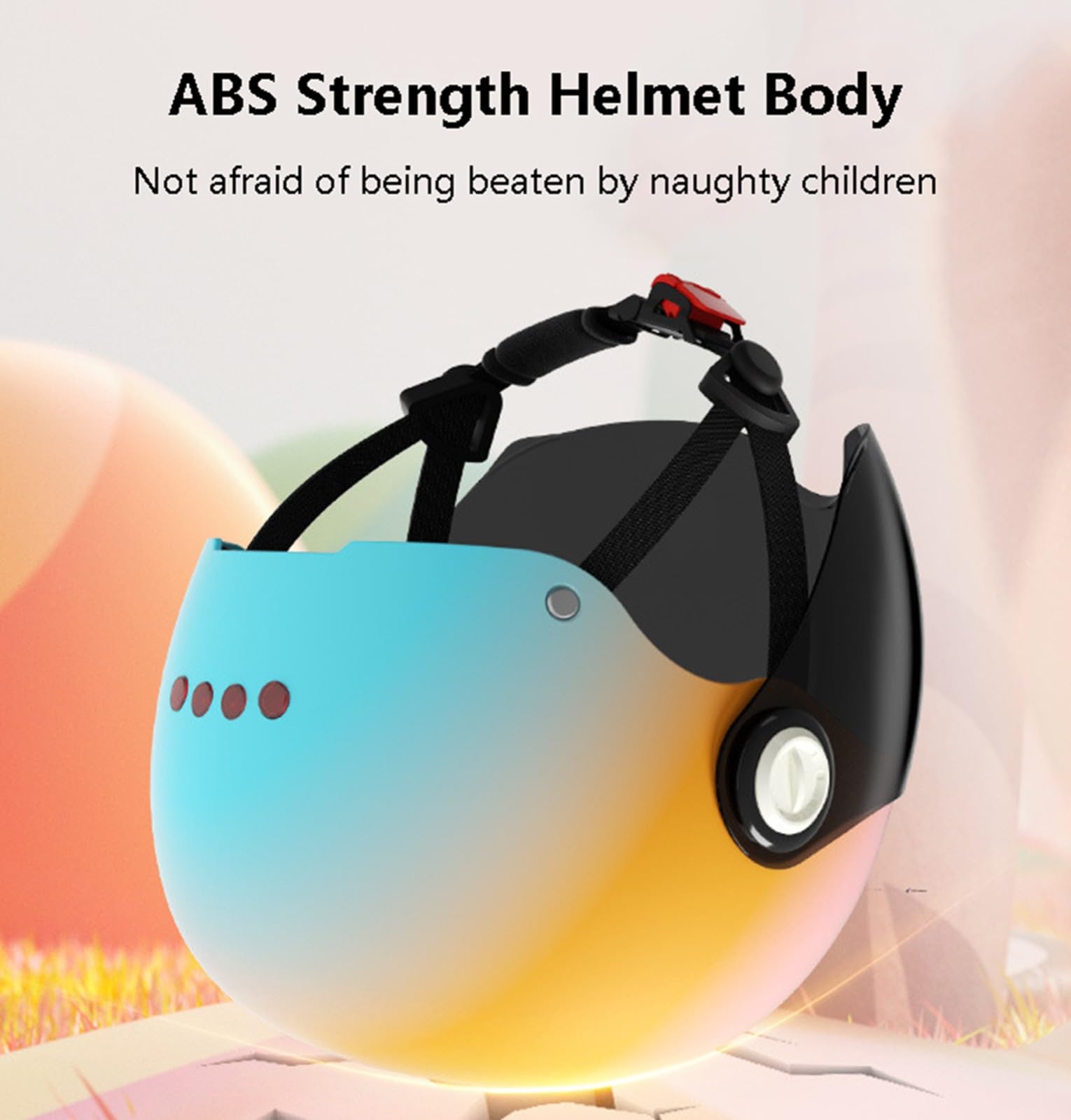 Kinderaccu Motorhelm Kinderen Leuke Helm Street Bike Helm DOT/ECE Gecertificeerde kinderscooterhelm voor 4~12 jaar Meisjes Jongens C,46-52CM
