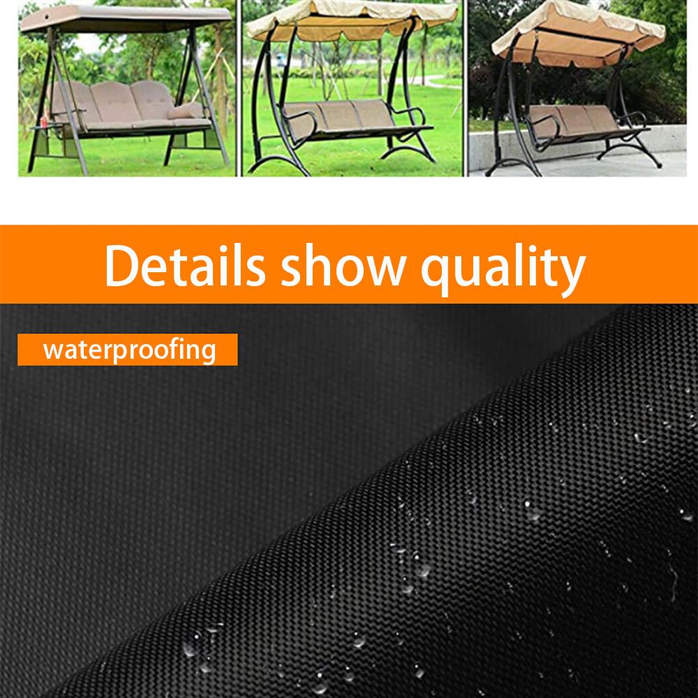 Copertura Dondolo 3 Posti,Copertura Dondolo,Copri Dondolo 3 Posti Impermeabile,220x145x170 cm,Antivento,Resistente,Rivestimento di Protezione Solare All'Interno,Adatto per Altalene da Esterno