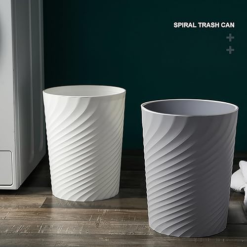 Miniatura 4 de HOLTPHILI Basurero de baño de 1.8 galones, cesta de basura pequeña, contenedor de reciclaje para dormitorio, oficina, cocina, paquete de 2 unidades,