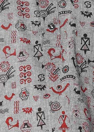 Image of Tattva Pink Tribal Printed Short Kurta