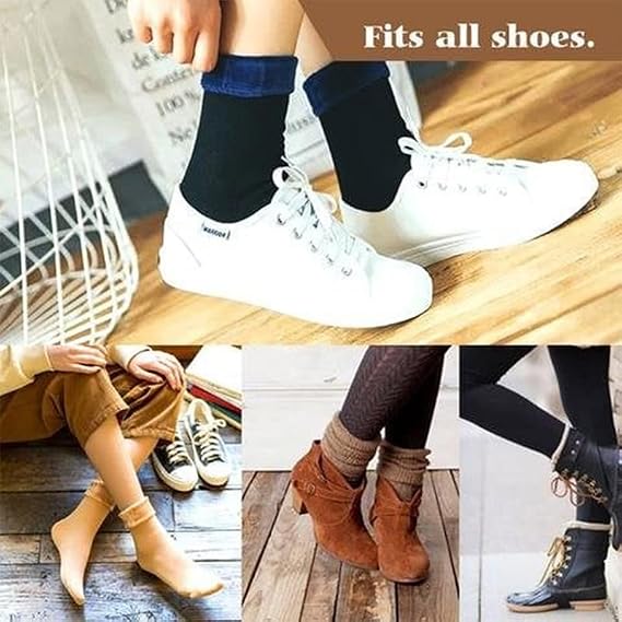 6 Pairs/12 Pairs Velvet Winter Thermal Socks Snuggly Velvet Winter Thermal Socks Thickening Winter Soft Velvet Snow Sock (12 Pairs)