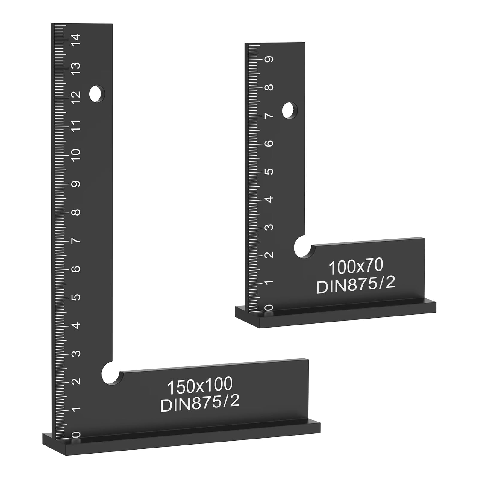Yjcnelcr Precisions Machined Aluminum Angles Gauge Set 90 Degree Right Angles Ruler Perfect For Accurate Layouts And Marking Tasks Metal Measuring Tool Set