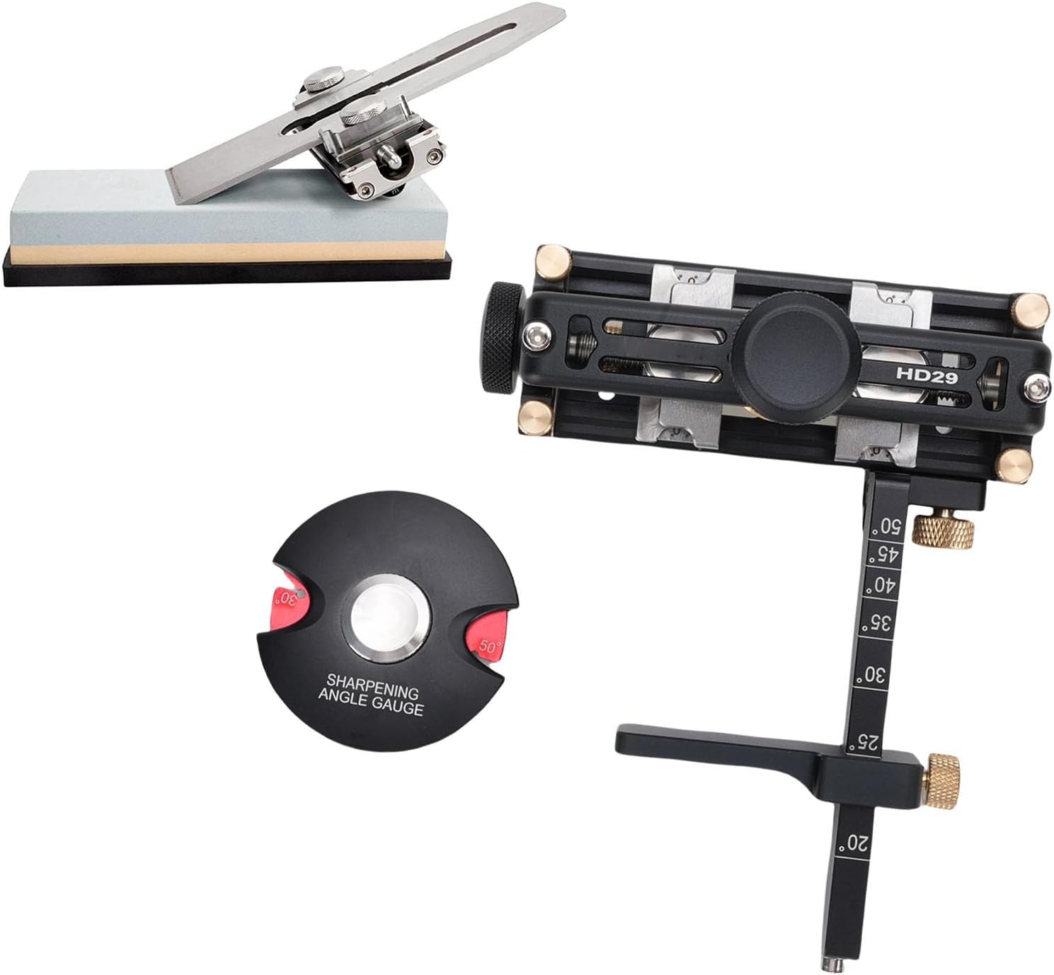 Luqeeg Honing Guides Tool, Aluminum Alloy Versatile Angle, High Hardness Integrated Honing Guides Tool Adjustment Woodworking Sharpener Jig for Easy Chisel Sharpening