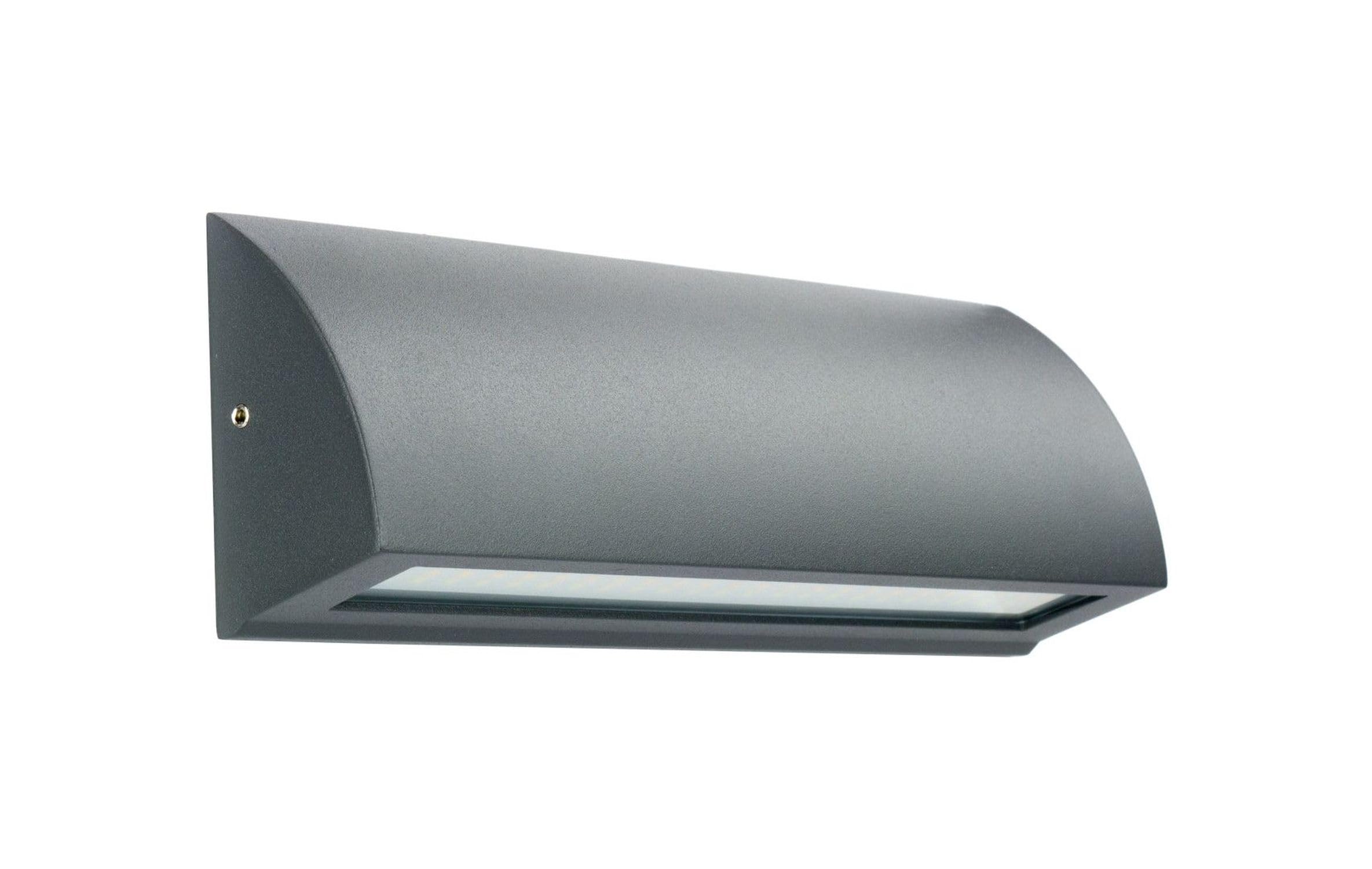 Licht-Erlebnisse LED Wandleuchte Außen Aluminium Glas Anthrazit B:24 cm IP65 Balkon Terrasse Farbtemperaturwechsel 3000/4500/6500 K 720 lm Modern Außenlampe Garten
