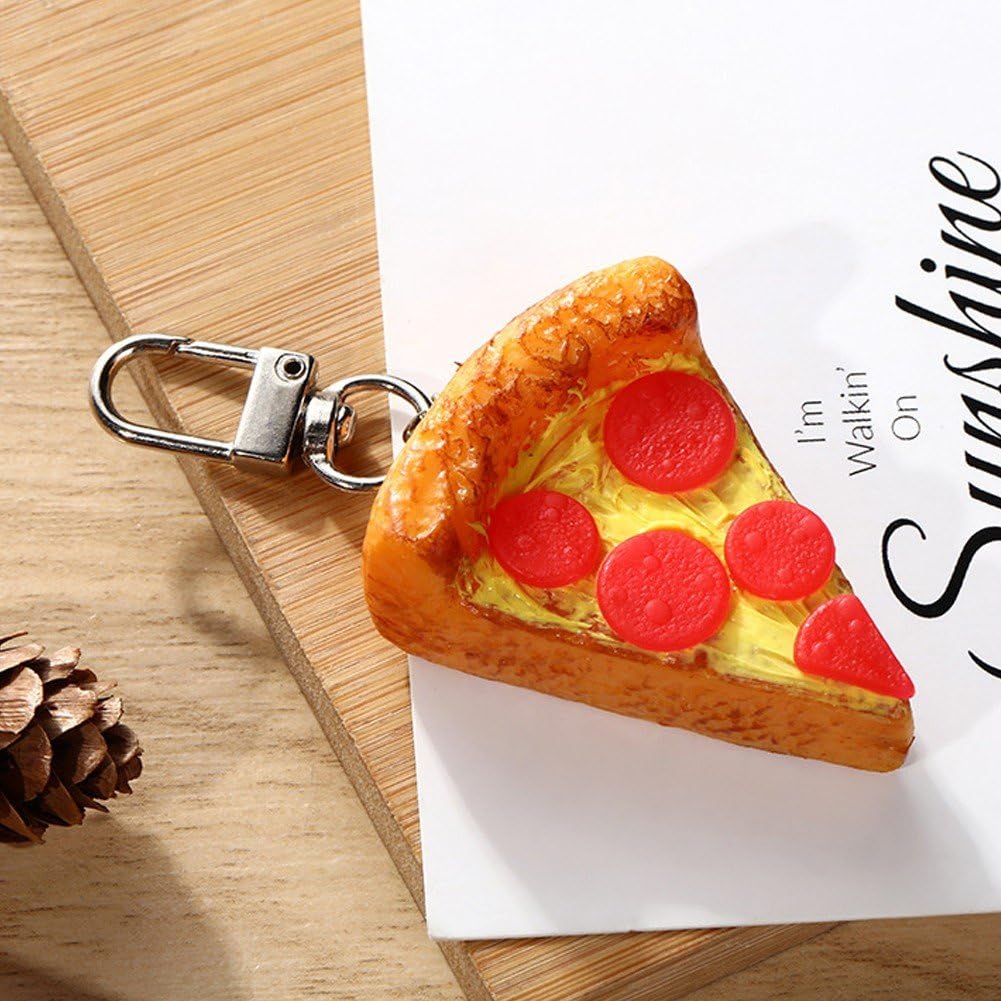 Amazon.co.jp: ピザ キーホルダー 食品模型 ピザキーリング バッグ