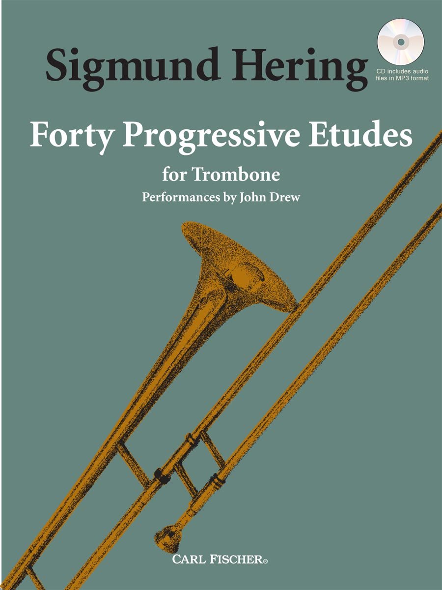 Sigmund hering : forty progressive etudes for trombone + audio online