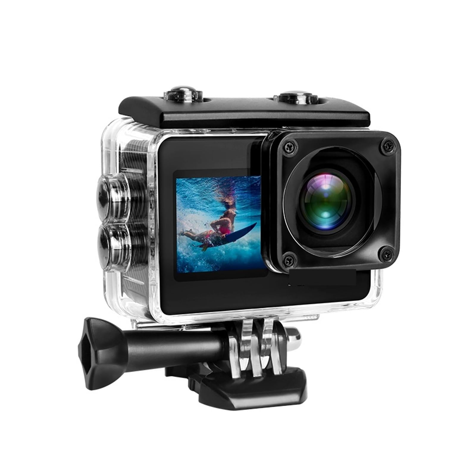Macchina Fotografica d'azione Action Camera Vlog Camera Touch Screen Telecomando Impermeabile Sport Cam(Bundle4,ADD Remote And Mic)