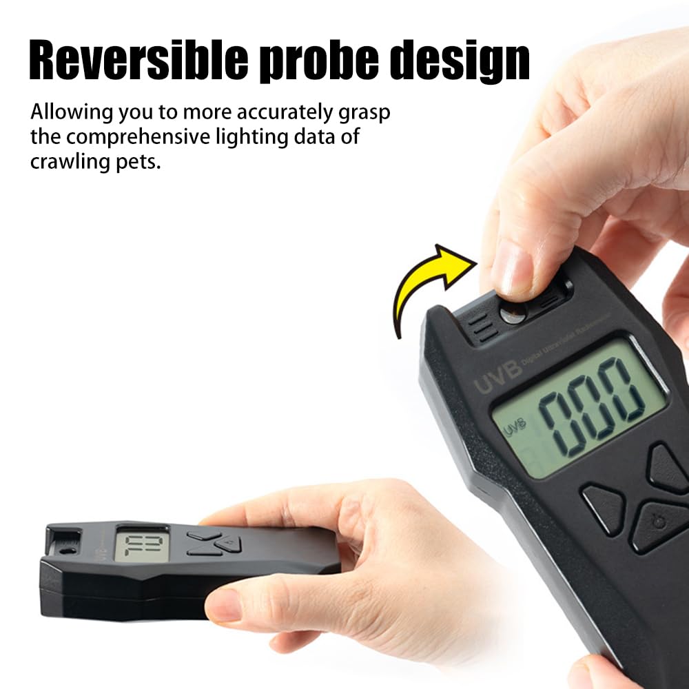 Reptile UVA Index Meter, Smart Digital UVA Tester with Reversible Probe Design for Lizard Tortoise, Bearded Dragon & Succulent Plants - Image 3