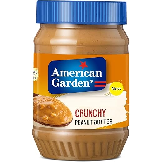American Garden Crunchy Peanut Butter Spreading On Toast, Making Sandwiches US Classic 454gm