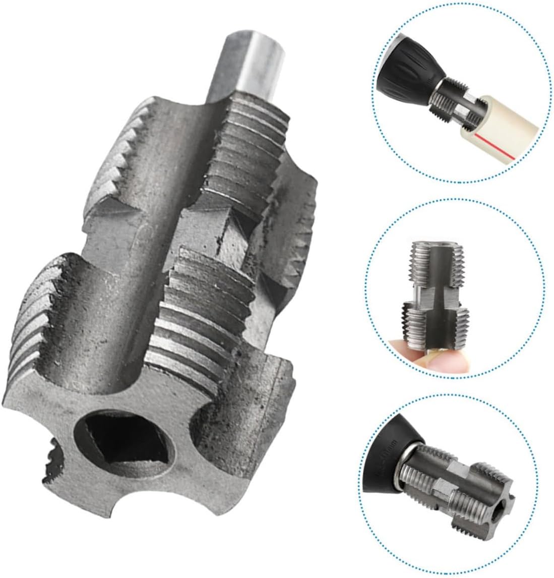PVC Pipe Threading Tool Set for Electric Drill Compact and Lightweight Water Threader Ergonomic Design for RV and Kitchen Water Pipes