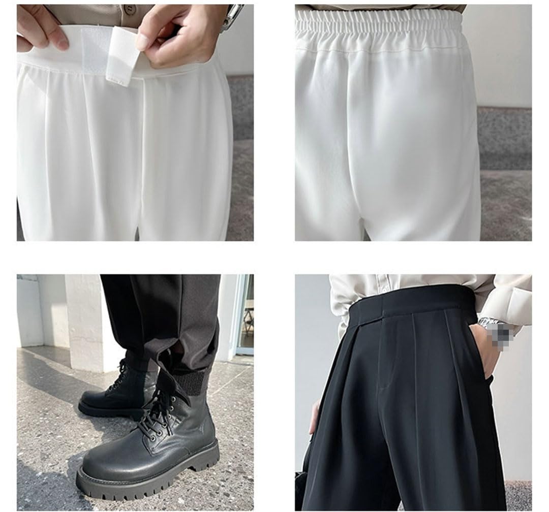 Vogrtcc Pantalones Harem para Hombre Cintura Elástica Pantalón Casual Tamaño Grande