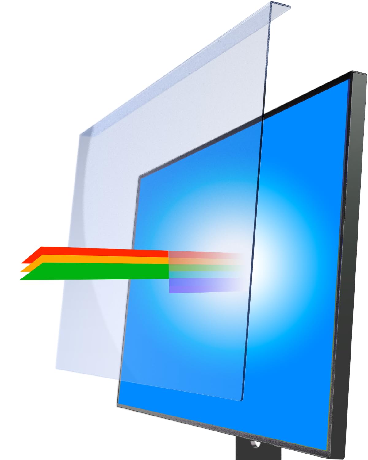 viseNOVA 2-Pack Anti Blue Light Screen Protector for 23, 23.6, 23.8 and 24 Inches Computer Monitor Hanging Type Blue Light Blocking Filter Anti