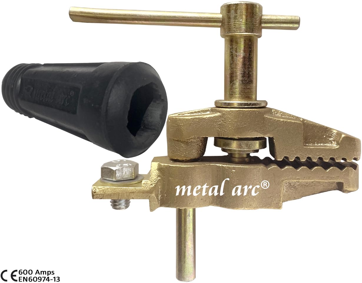 Metal Arc INDUSTRIAL Heavy Duty 600 Amps Clamp Down ISI Marked Crocodile Jaw Manual Welding Earth Clamp, ST1BB7Li (Pack of 2) 2