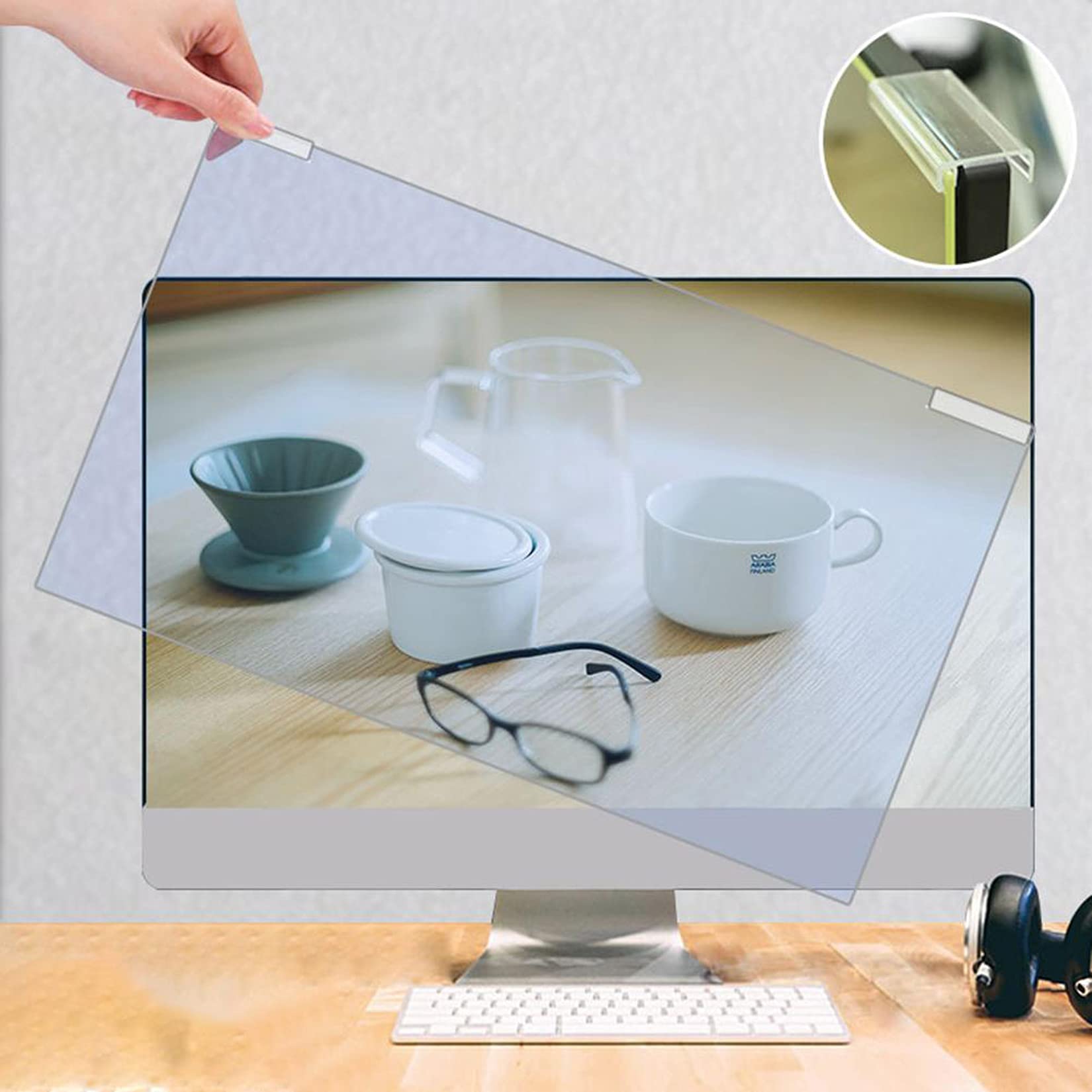 WLWLEO Laptop-Bildschirmschutzfolie. 15,6 Zoll Blockieren Blauer Lichtfilter Hang Screen Protector Panel Anti-Scratch-Anti-Staubschutzfilm für 12-17-Zoll-Laptop,15.6inch(370×228mm)