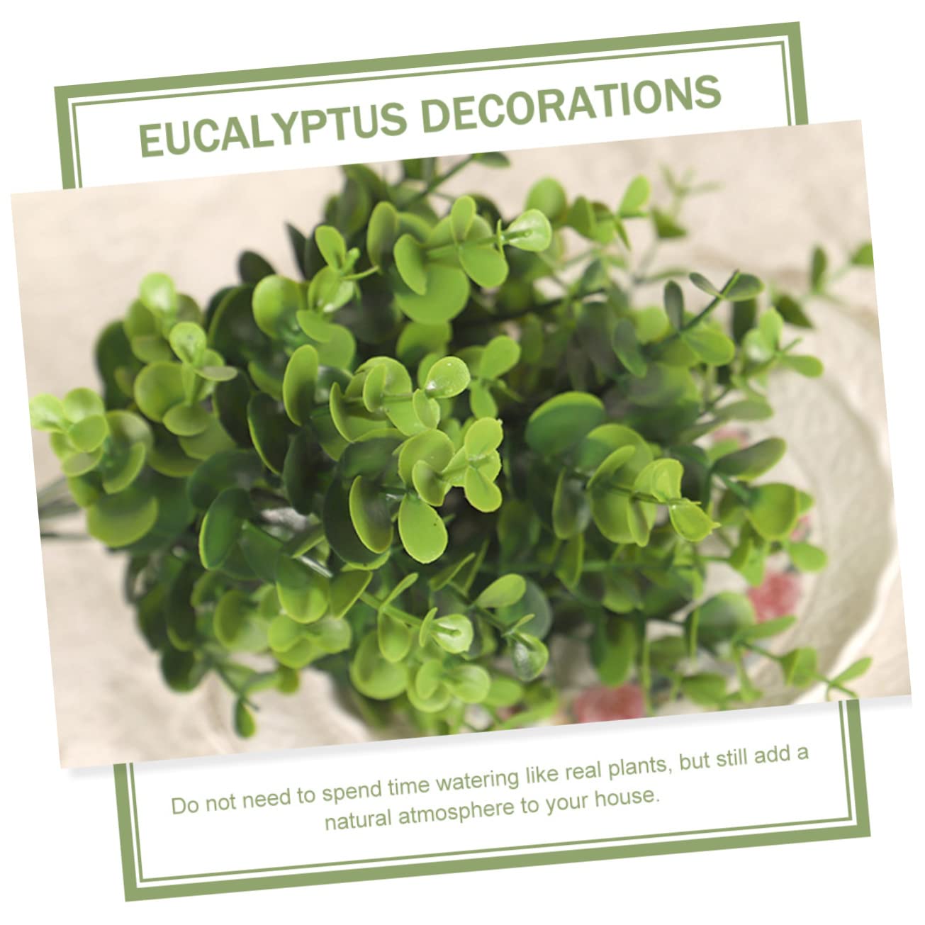 Alipis 4 Sets Künstliche Eukalyptusstiele Box-eukalyptus-wanddekoration Grünpflanzenstiele Für Bastelblumen Dekorationen 2 Stück * 4