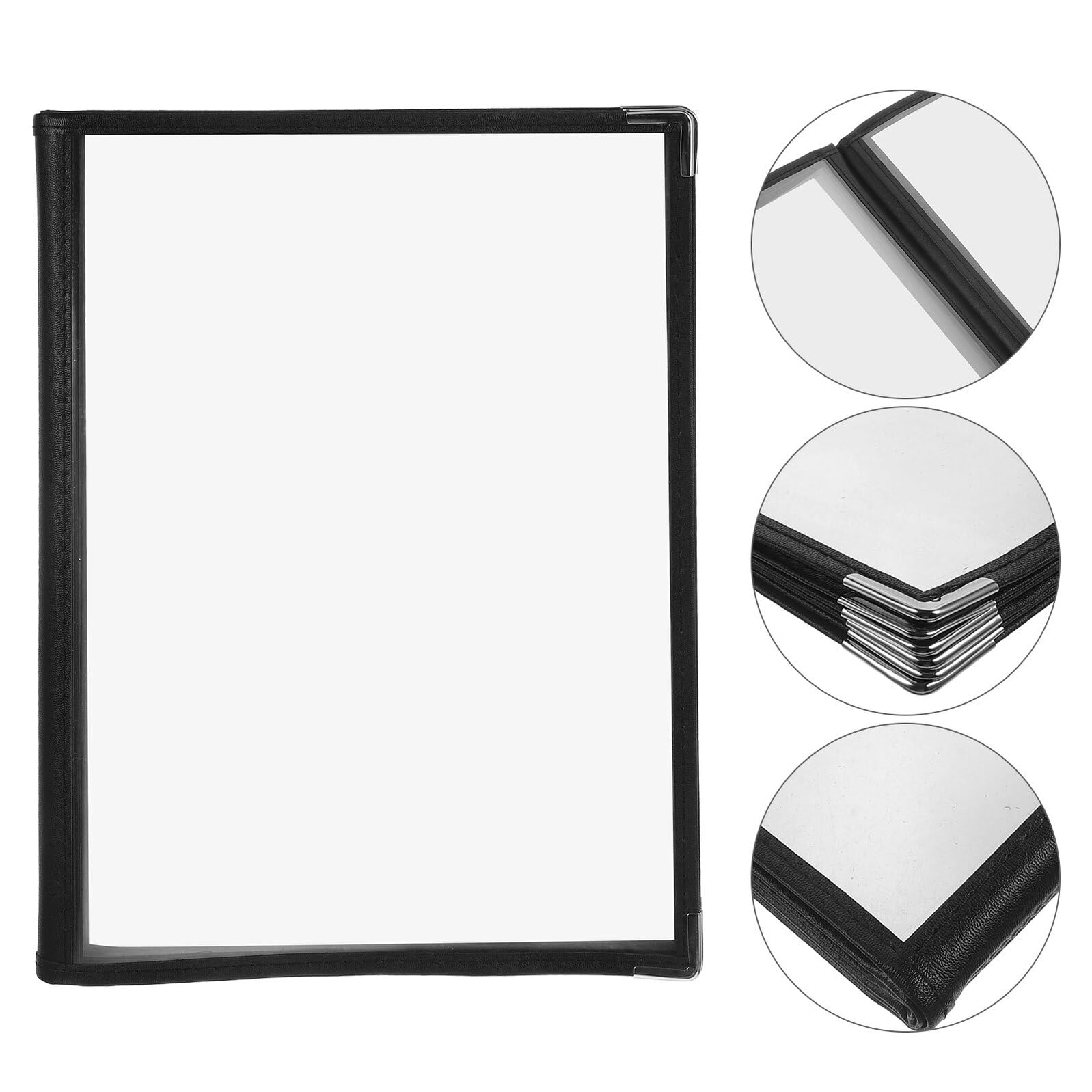 Porta Menù Trasparente 6 Pagine Cartelle Menu Ristorante in Pvc Resistente per Carta Vini e Bevande Uso Professionale Horeca