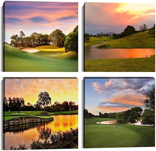 Imágenes artísticas para pared de campo de golf, póster en lienzo impreso de golf de Estados Unidos, decoración de pared para sala de estar,