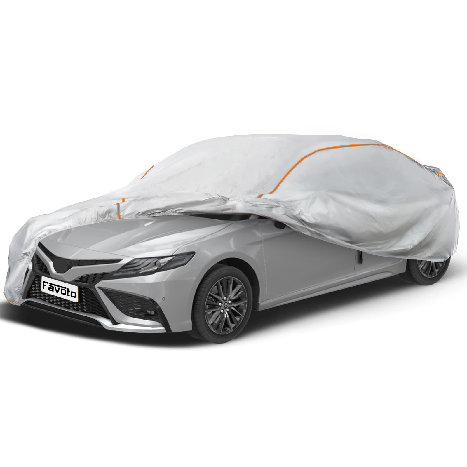 Favoto Sedan Outdoor Car Cover - Custom Fit for Toyota Camry (1996-2017) Waterproof Oxford Cloth All Weather for Automobiles Rain Sun Dust Protection Windproof Car Covers