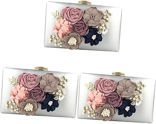 3 Peças De Embreagem Para Mulheres Embreagens Para Mulheres Carteira De Embreagem Feminina Bolsa De Noite Floral Bolsa De Embreagem Floral Bolsa De Embreagem De Noite Bolsa De