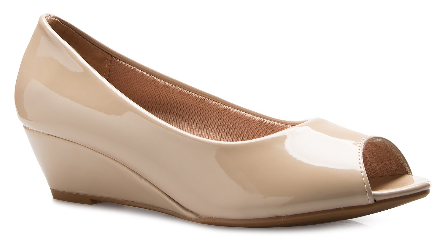 Olivia KWomens Classic Open Toe Kitten Heel Wedges | Dress, Work, Party Low Heeled