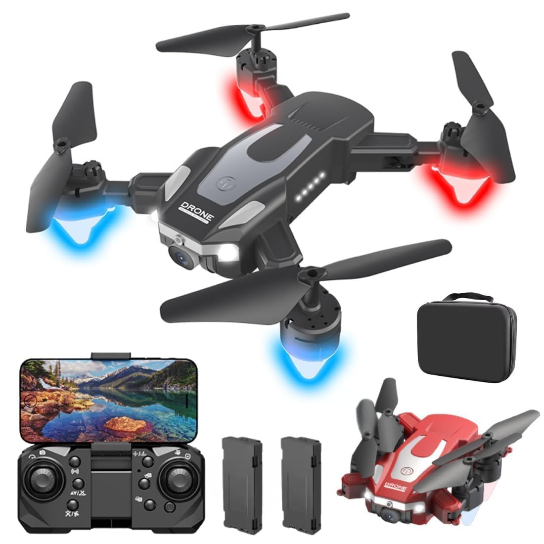 DrOnE WiTh 4K CaMeRa fOlDaBlE 1080P Hd dRoNe wItH FpV LiVe vIdEo, SmArT GeStUrEs sElFiE, aLtItUdE HoLd, OnE KeY TaKe oFf/lAnDiNg, 3d fLiPs fOr kIdS AnD AdUlTs.-image-30