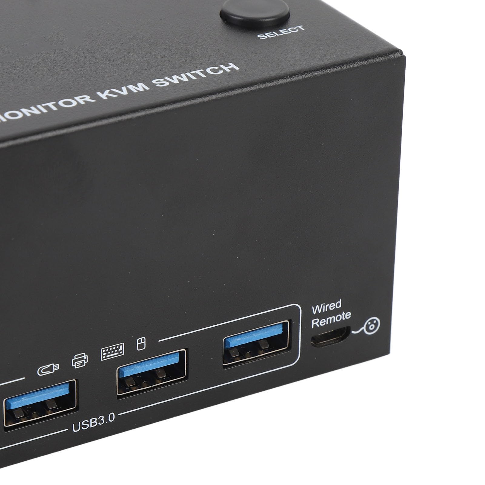 4 Moniteurs KVM Switch avec 4 Ports USB 3.0, 2 Ordinateurs HD 8K 60Hz Displayport (Prise UE)