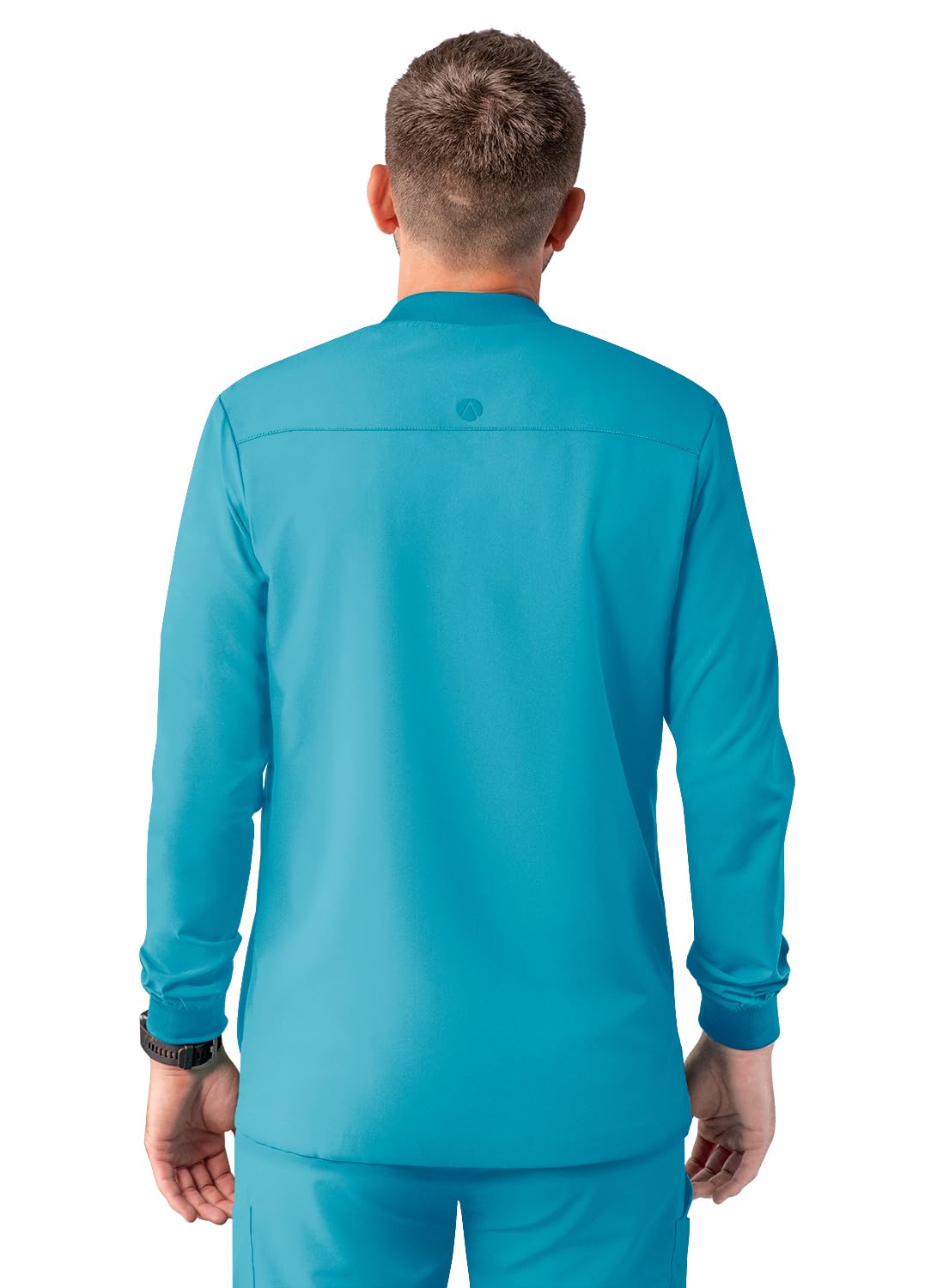 Adar Uniforms Addition Scrubs for Men - Zippered Bomber Jacket - A6206 - Teal Blue - M