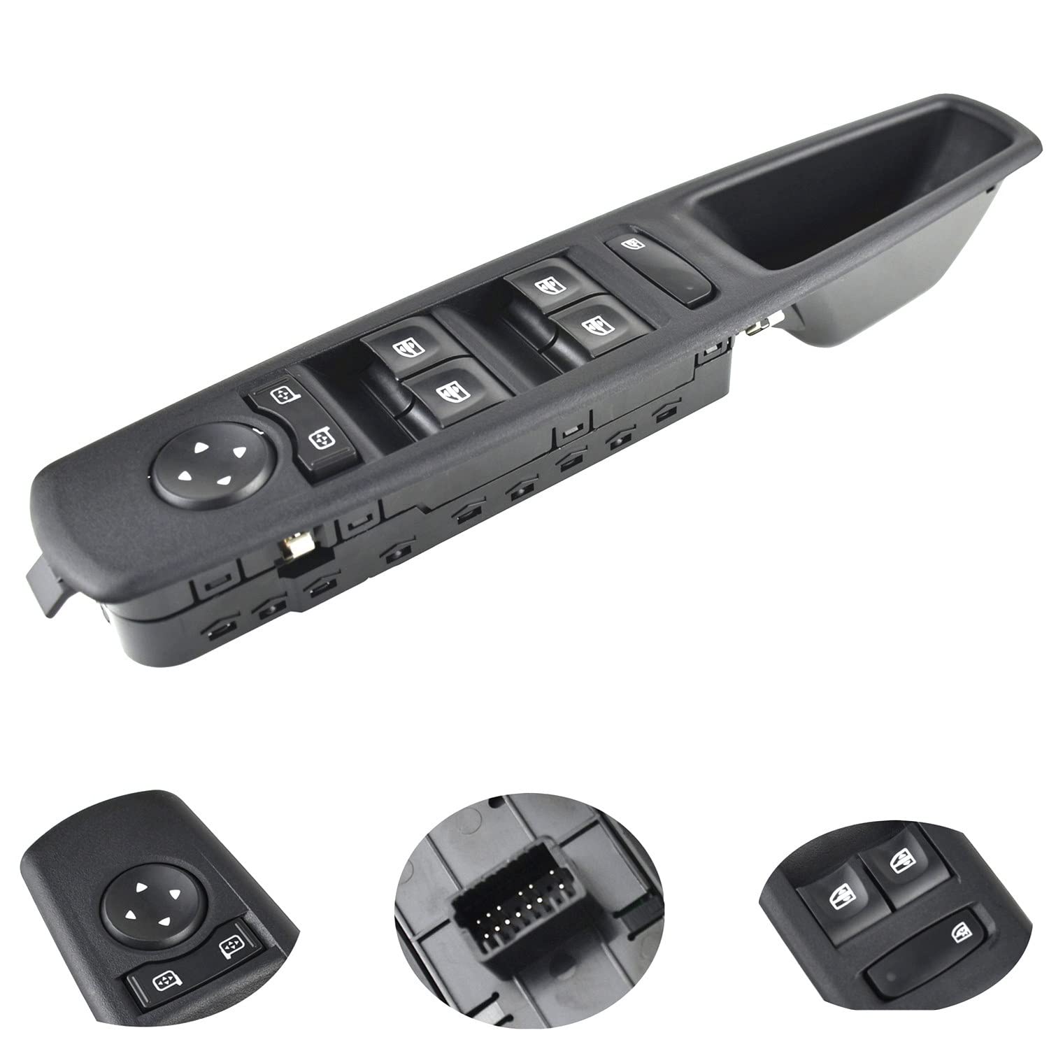 Elevador de interruptor de coche Para Renault para Megane MK3 2008-2016 Interruptor de control ventana eléctrica 13 pines para el conductor delantero izquierdo del automóvil 809610016R