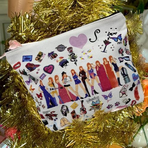 Gpurplebud Cosmetic Bag, Multicolour Music Inspired Design, Waterproof Polyester, Perfect for Daily Use Travel, Storage of Cosmetics - Image 2