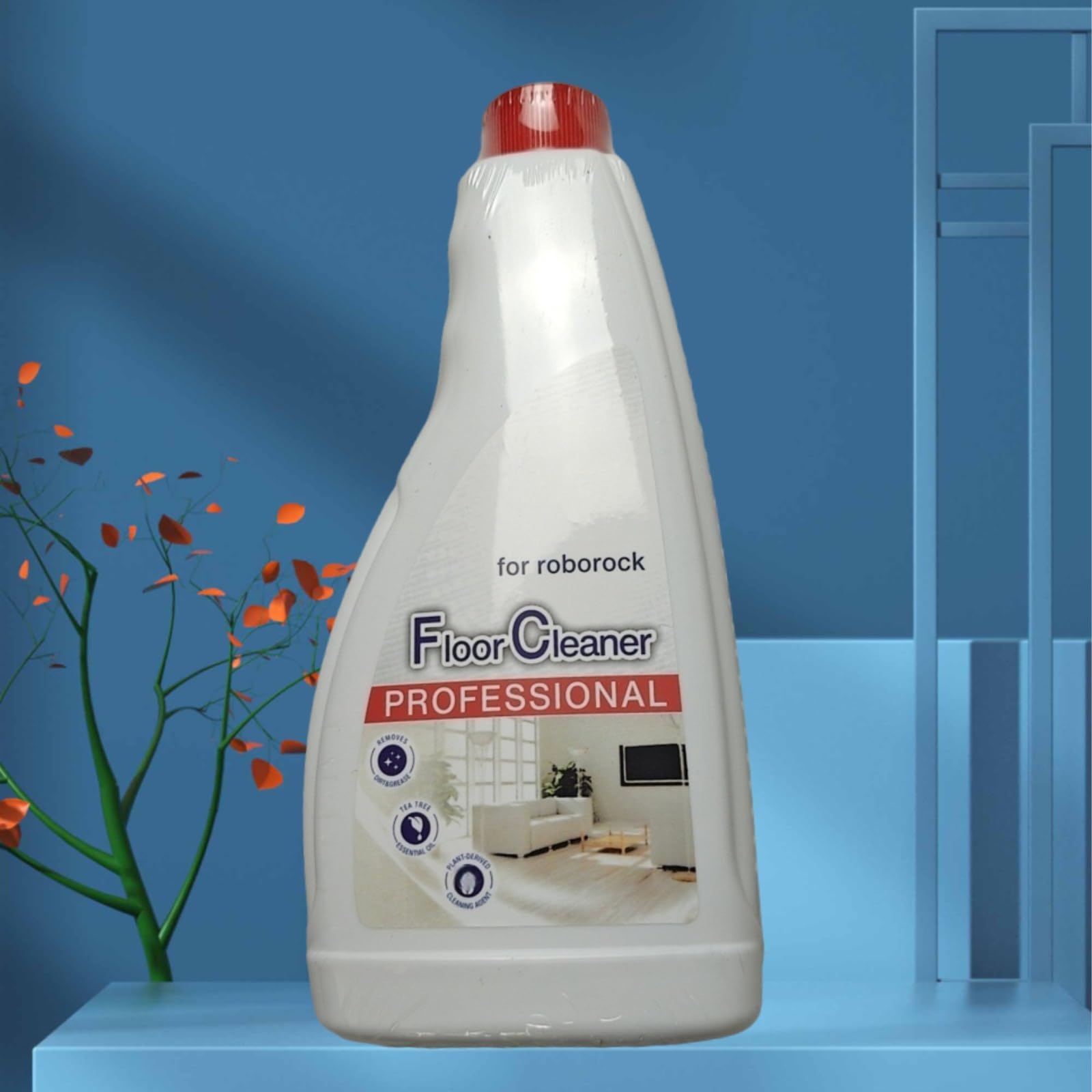 Solución De Limpieza De Pisos。 Compatible Para Roborock S70 / S70 Pro / S75 / S75 MaxV / S80 / S85 / S80plus / G10 。 480ML(16.23fl Oz)。 Líquido Limpiador De Suelos, Accesorios Para Barredoras(4 pcs)