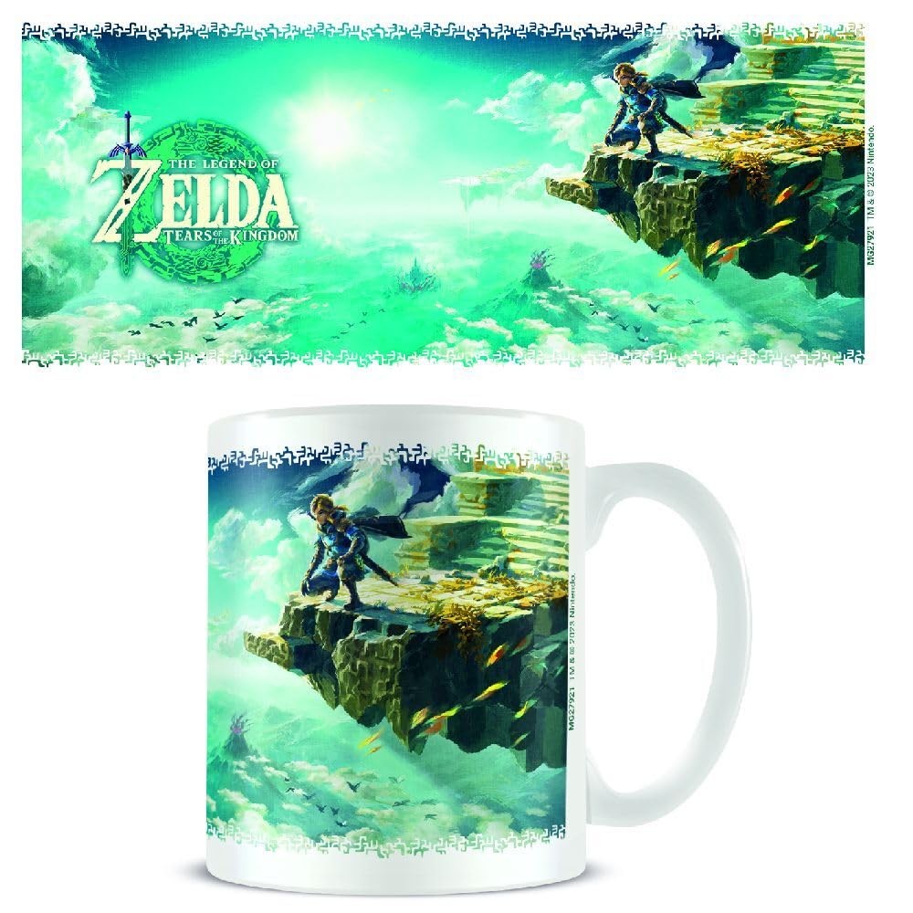 The Legend of Zelda: Tears of The Kingdom Hyrule Skies Mug (One Size) (Blue/Brown/White)