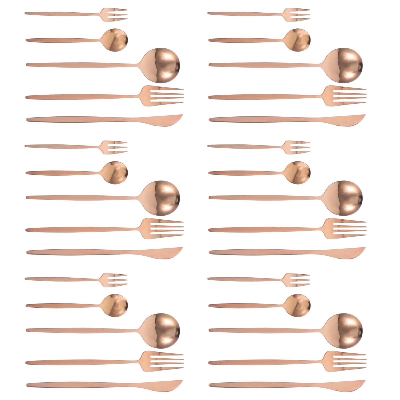 SEWACC D'ustensiles de Table et Service de Plats Occidentaux Ensemble de 30 Pièces en Acier Inoxydable Design Élégant, Facile à Nettoyer, pour Occasions Spéciales