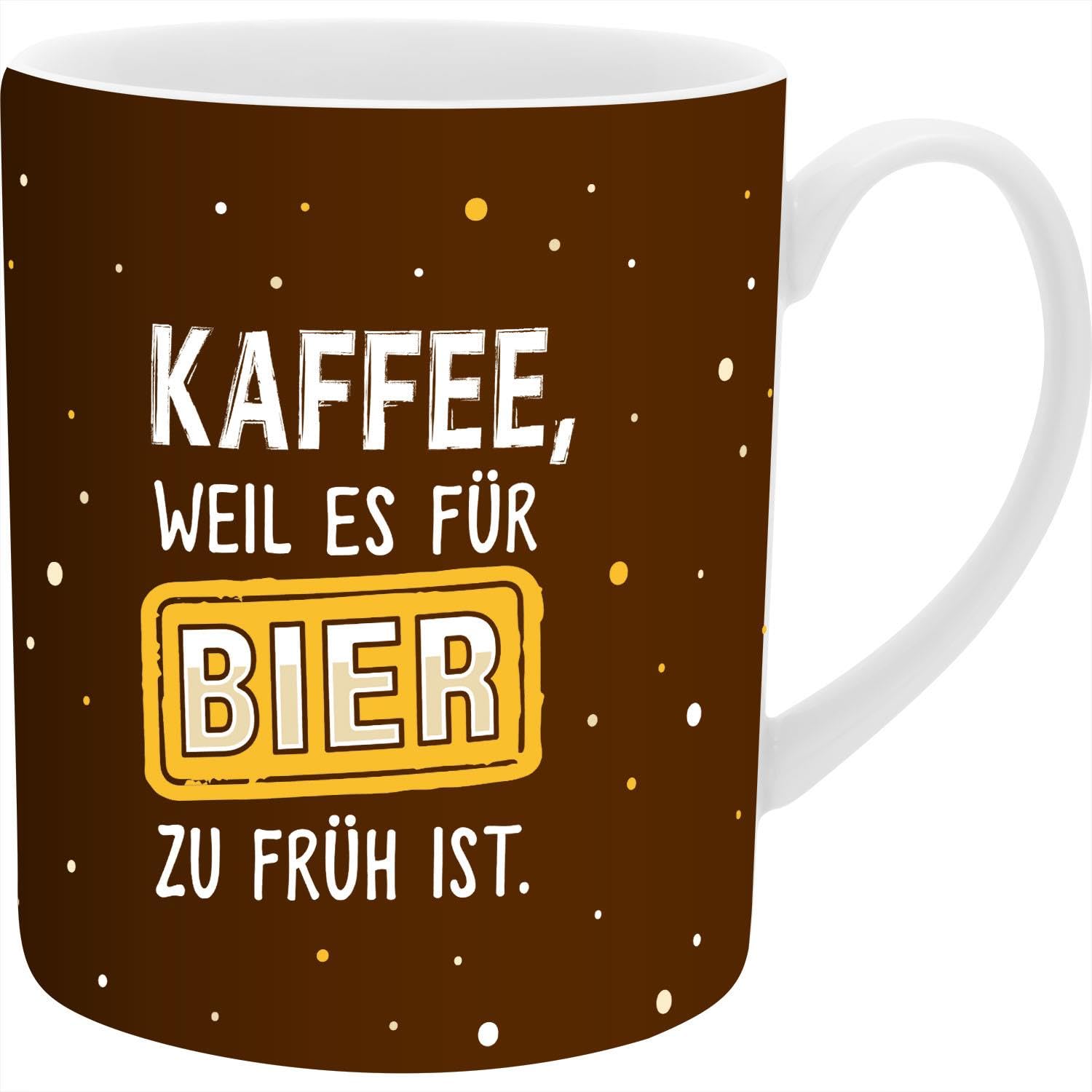 Gruss & Co Men's Multicoloured Xl Mug With German Text Zu Früh | Large Porcelain Mug, Xl Jumbo Mug, 60 Cl, Mug With Saying | Gift, Gift | 74135